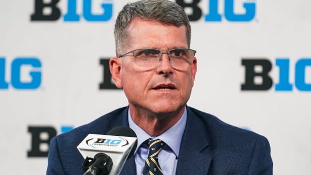 Jim Harbaugh 2023 Big Ten Media Days USATSI_21096918